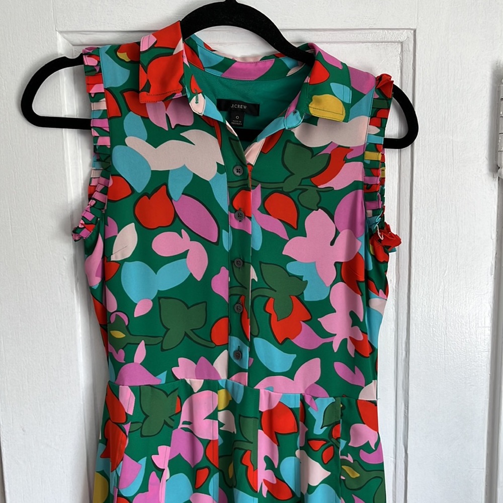 JCREW Pleated shirtdress in confetti floral - Picture 3 of 8